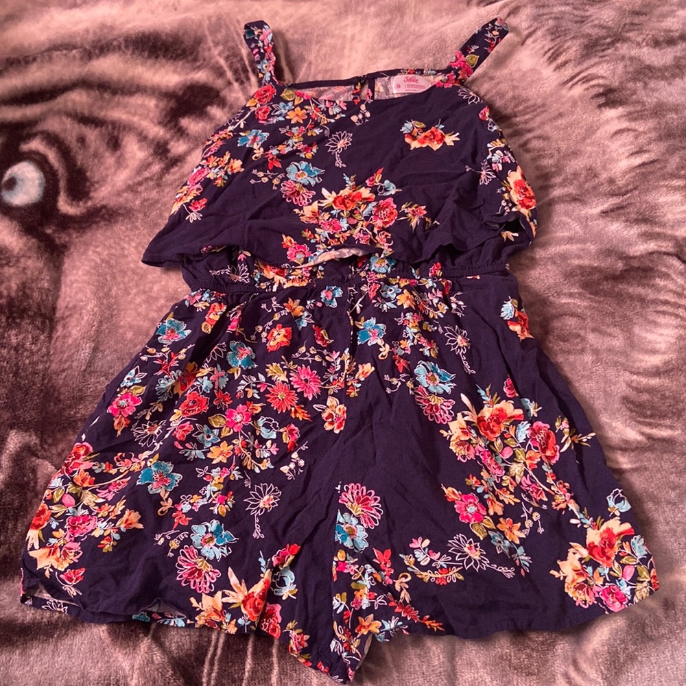 Multi-color Romper. Size:Jr 16. Brand: Justice